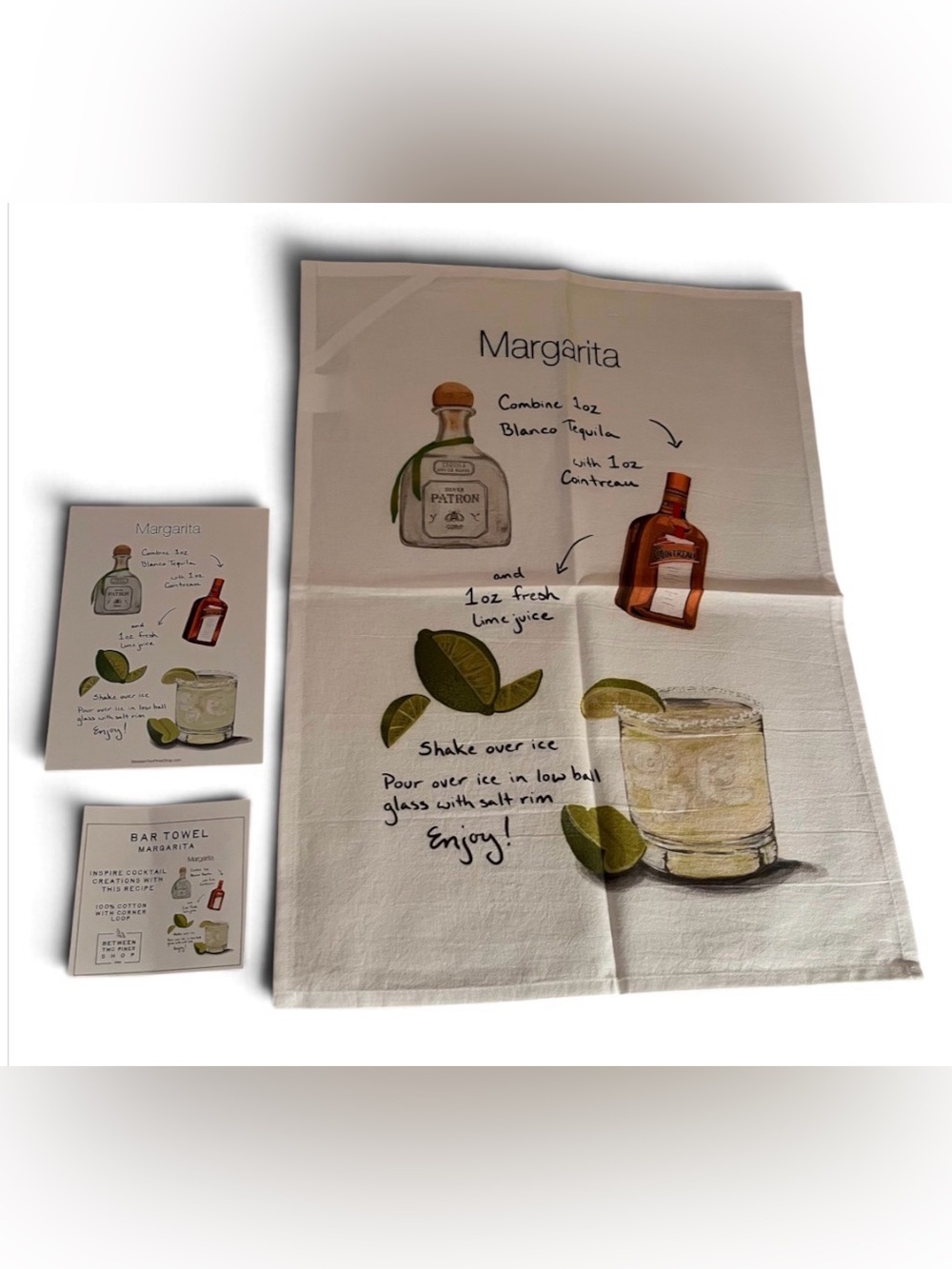 Margarita Bar Towel with Recipe